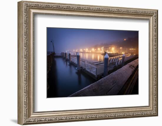 The Pier Near Seattle's Water Taxi Zone on the Puget Sound, West Seattle, Washington-Dan Holz-Framed Photographic Print