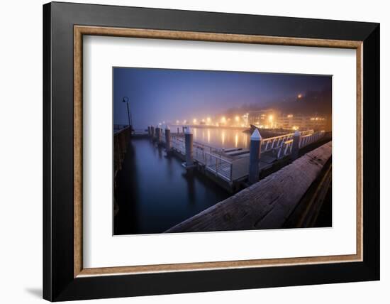 The Pier Near Seattle's Water Taxi Zone on the Puget Sound, West Seattle, Washington-Dan Holz-Framed Photographic Print