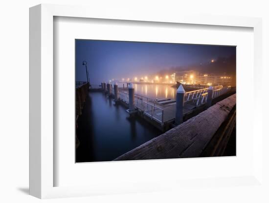 The Pier Near Seattle's Water Taxi Zone on the Puget Sound, West Seattle, Washington-Dan Holz-Framed Photographic Print