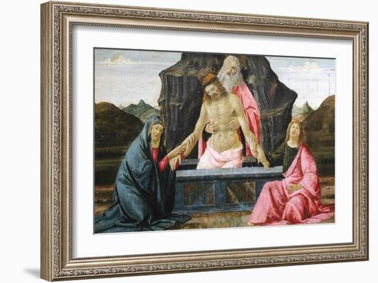 The Pieta, Detail from Predella of Sacred Conversation-Domenico Ghirlandaio-Framed Giclee Print