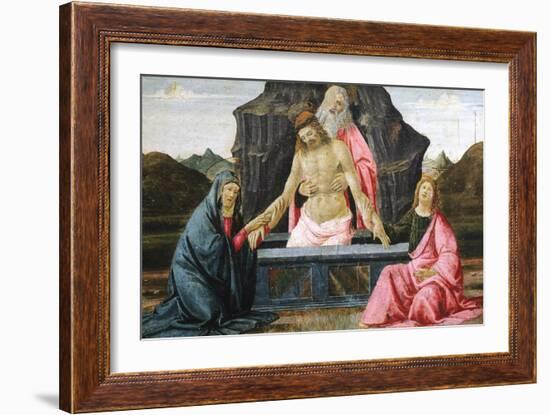 The Pieta, Detail from Predella of Sacred Conversation-Domenico Ghirlandaio-Framed Giclee Print