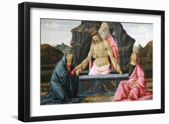 The Pieta, Detail from Predella of Sacred Conversation-Domenico Ghirlandaio-Framed Giclee Print