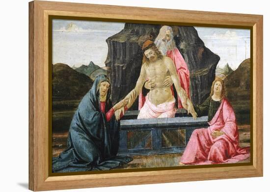 The Pieta, Detail from Predella of Sacred Conversation-Domenico Ghirlandaio-Framed Premier Image Canvas