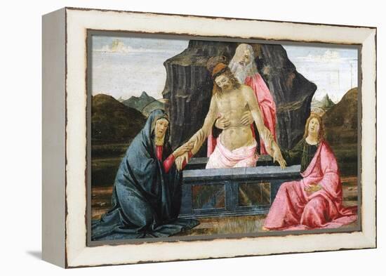 The Pieta, Detail from Predella of Sacred Conversation-Domenico Ghirlandaio-Framed Premier Image Canvas