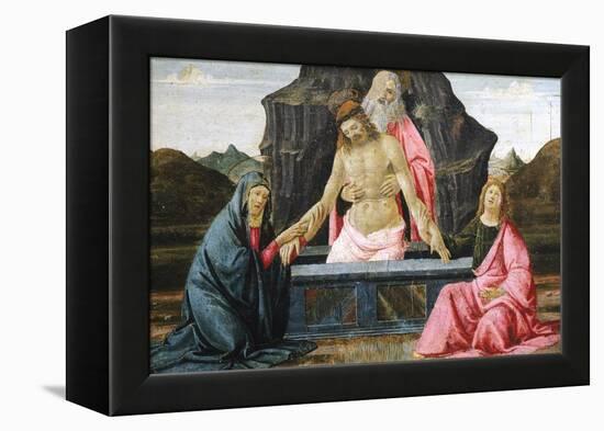 The Pieta, Detail from Predella of Sacred Conversation-Domenico Ghirlandaio-Framed Premier Image Canvas