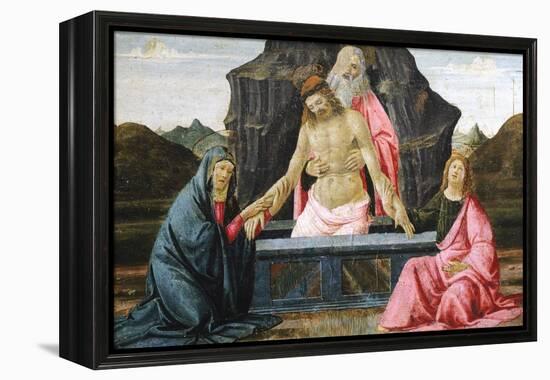The Pieta, Detail from Predella of Sacred Conversation-Domenico Ghirlandaio-Framed Premier Image Canvas