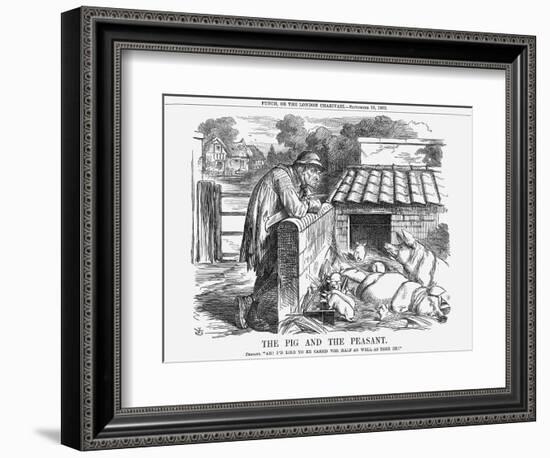 The Pig and the Peasant, 1863-John Tenniel-Framed Giclee Print