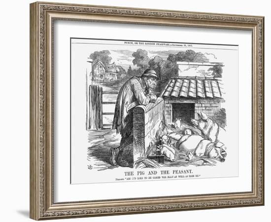 The Pig and the Peasant, 1863-John Tenniel-Framed Giclee Print