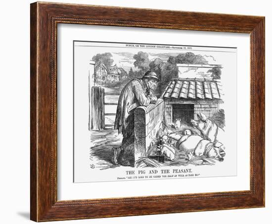 The Pig and the Peasant, 1863-John Tenniel-Framed Giclee Print