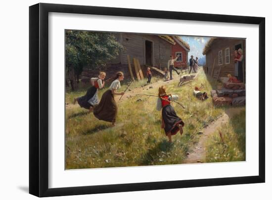 The Pig is Loose-Hans Andreas Dahl-Framed Giclee Print