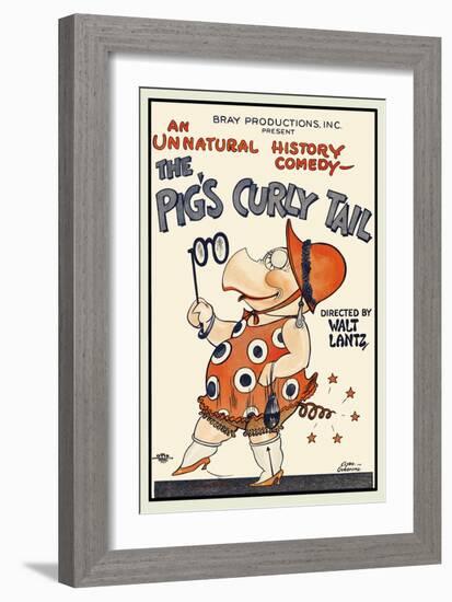 The Pig's Curly Tail-Walter Lantz-Framed Art Print