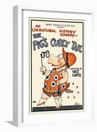 The Pig's Curly Tail-Walter Lantz-Framed Art Print