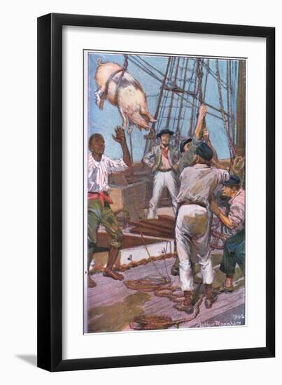 The Pig Squealed Like the 'Crack of Doom'-Arthur Rackham-Framed Giclee Print