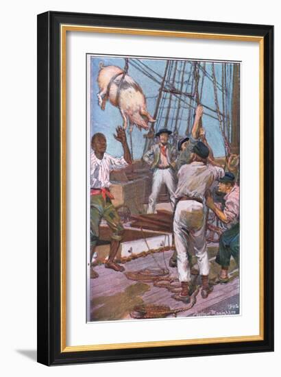 The Pig Squealed Like the 'Crack of Doom'-Arthur Rackham-Framed Giclee Print