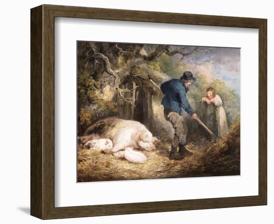 The Piggery, 1790-1791 (Oil on Canvas)-George Morland-Framed Giclee Print