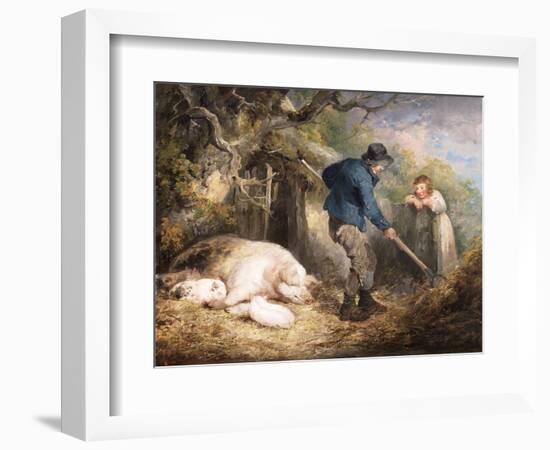 The Piggery, 1790-1791 (Oil on Canvas)-George Morland-Framed Giclee Print