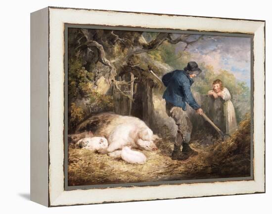 The Piggery, 1790-1791 (Oil on Canvas)-George Morland-Framed Premier Image Canvas