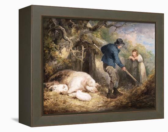 The Piggery, 1790-1791 (Oil on Canvas)-George Morland-Framed Premier Image Canvas