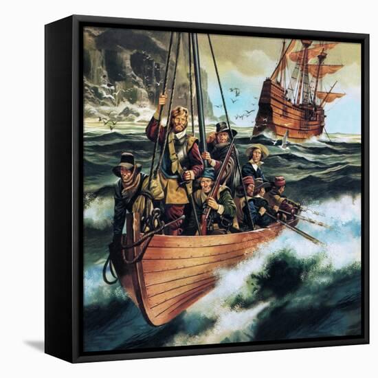 The Pilgrim Fathers: Men of the 'Mayflower'-Ron Embleton-Framed Premier Image Canvas