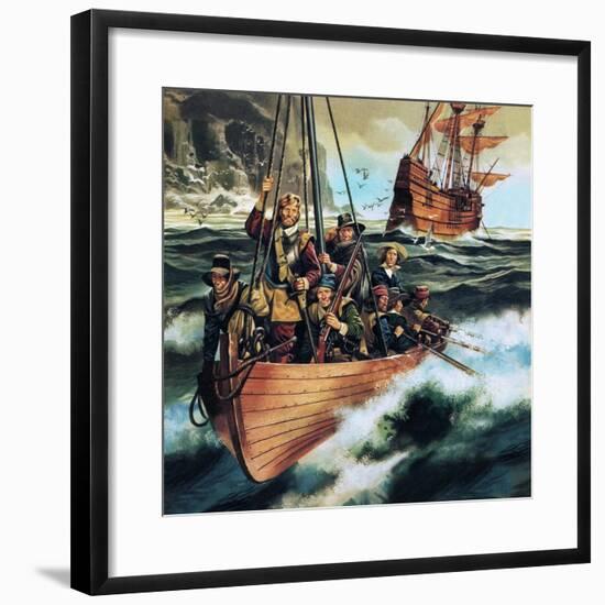 The Pilgrim Fathers: Men of the 'Mayflower'-Ron Embleton-Framed Giclee Print