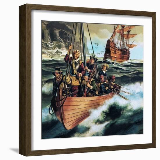 The Pilgrim Fathers: Men of the 'Mayflower'-Ron Embleton-Framed Giclee Print