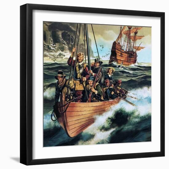 The Pilgrim Fathers: Men of the 'Mayflower'-Ron Embleton-Framed Giclee Print