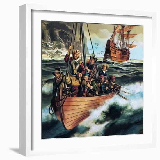 The Pilgrim Fathers: Men of the 'Mayflower'-Ron Embleton-Framed Giclee Print