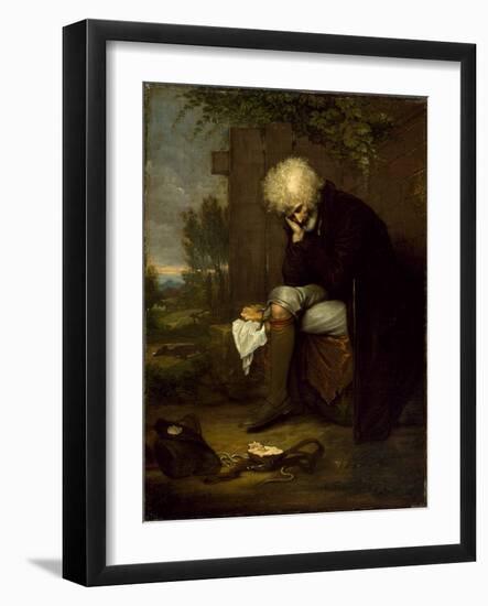 The Pilgrim Mourning His Dead Ass, C.1775 (Oil on Canvas)-Benjamin West-Framed Giclee Print