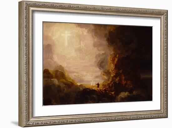 The Pilgrim of the Cross at the End of His Journey, C. 1846-48 (Oil on Canvas)-Thomas Cole-Framed Giclee Print