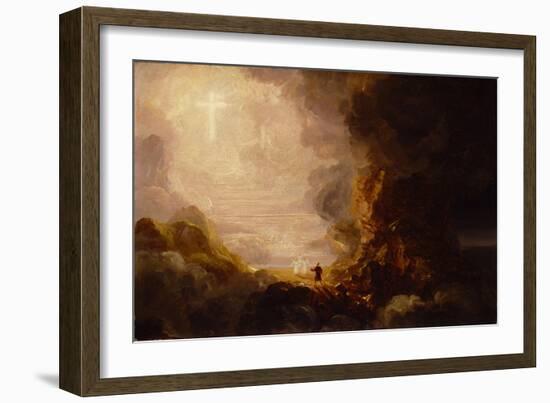 The Pilgrim of the Cross at the End of His Journey, C. 1846-48 (Oil on Canvas)-Thomas Cole-Framed Giclee Print