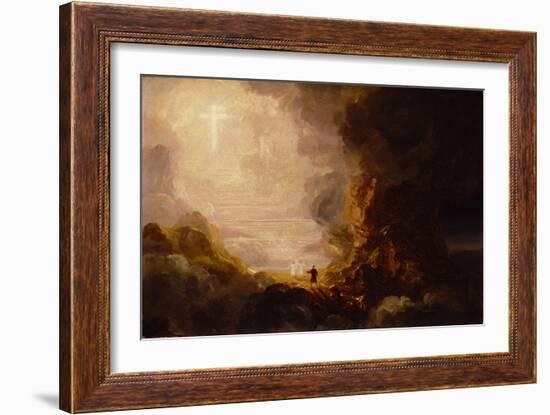 The Pilgrim of the Cross at the End of His Journey, C. 1846-48 (Oil on Canvas)-Thomas Cole-Framed Giclee Print