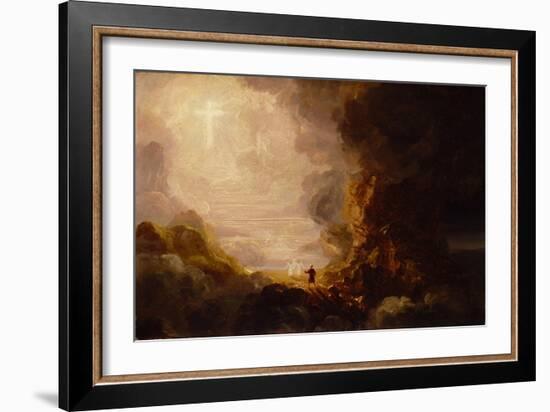 The Pilgrim of the Cross at the End of His Journey, C. 1846-48 (Oil on Canvas)-Thomas Cole-Framed Giclee Print