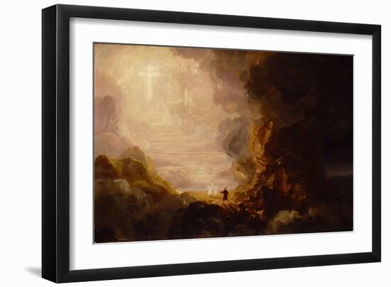 The Pilgrim of the Cross at the End of His Journey, C. 1846-48 (Oil on Canvas)-Thomas Cole-Framed Giclee Print