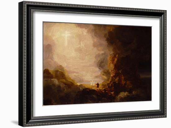 The Pilgrim of the Cross at the End of His Journey, C. 1846-48 (Oil on Canvas)-Thomas Cole-Framed Giclee Print