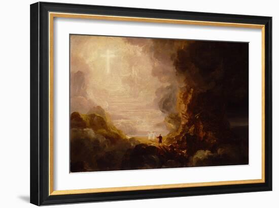 The Pilgrim of the Cross at the End of His Journey, C. 1846-48 (Oil on Canvas)-Thomas Cole-Framed Giclee Print