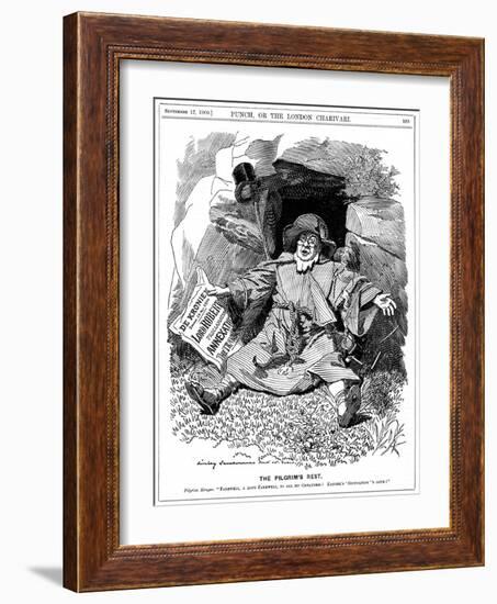 The Pilgrim's Rest, Caricature Af Paul Kruger, South African Politician, 1900-Edward Linley Sambourne-Framed Giclee Print