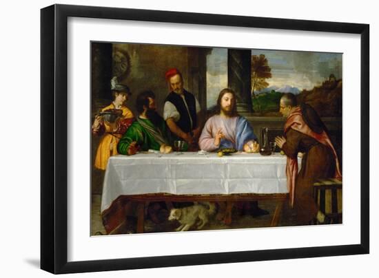 The Pilgrims at Emmaus, 1535-Titian (Tiziano Vecelli)-Framed Giclee Print