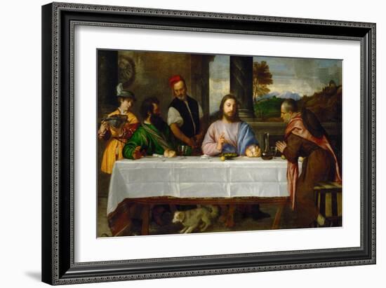 The Pilgrims at Emmaus, 1535-Titian (Tiziano Vecelli)-Framed Giclee Print