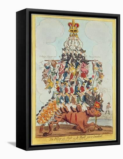 The Pillar of the State, or John Bull Overloaded, after Cruikshank in 1819, 1827-Henry Heath-Framed Premier Image Canvas