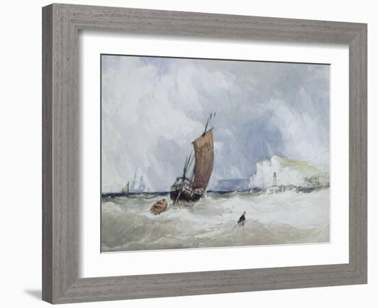 The Pilot Boat Off Fecamp, Normandy-Charles Burton Barber-Framed Giclee Print