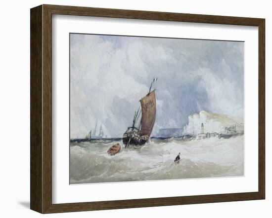 The Pilot Boat Off Fecamp, Normandy-Charles Burton Barber-Framed Giclee Print