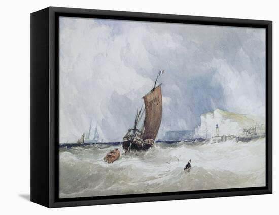 The Pilot Boat Off Fecamp, Normandy-Charles Burton Barber-Framed Premier Image Canvas