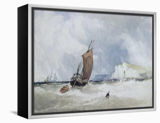 The Pilot Boat Off Fecamp, Normandy-Charles Burton Barber-Framed Premier Image Canvas
