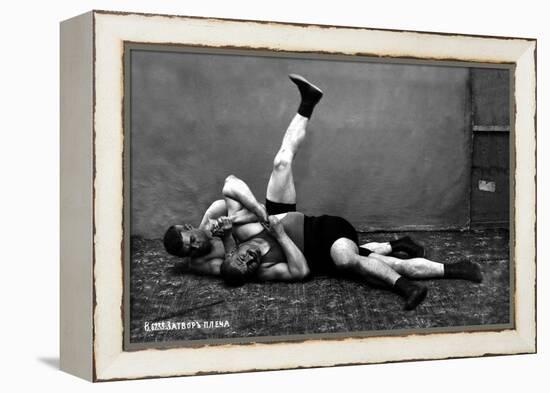 The Pin: Russian Wrestlers-null-Framed Stretched Canvas