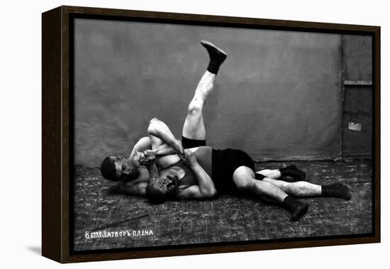 The Pin: Russian Wrestlers-null-Framed Stretched Canvas