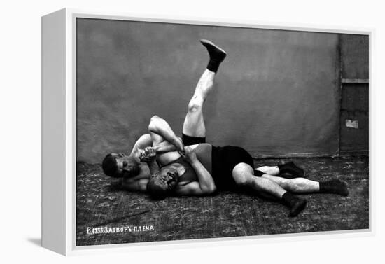 The Pin: Russian Wrestlers-null-Framed Stretched Canvas