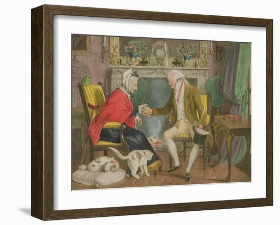 The Pinch of Snuff, Pub. by Rodwell and Martin, 1821 (Litho)-John James Chalon-Framed Giclee Print