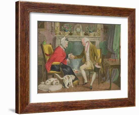 The Pinch of Snuff, Pub. by Rodwell and Martin, 1821 (Litho)-John James Chalon-Framed Giclee Print