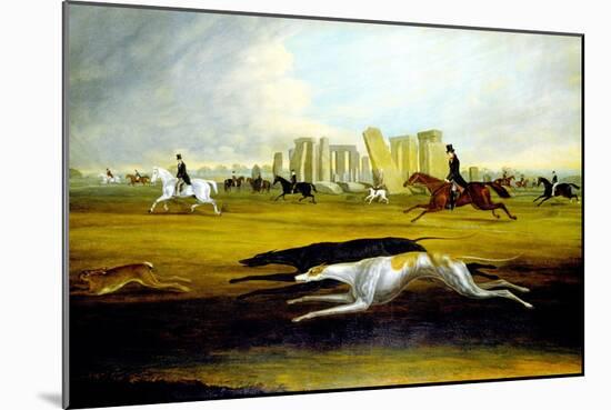 The Pinckney Family Coursing at Stonehenge, 1845-Samuel Spode-Mounted Giclee Print