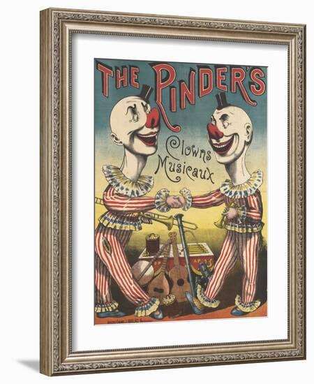 The Pinder's : clowns musiciens-null-Framed Giclee Print